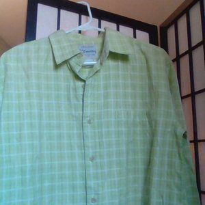 Vintage Light Green Button Down - Men's